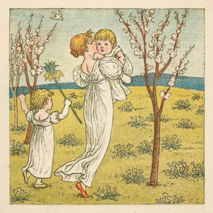 Vandring blandt blomsten (farve litho)