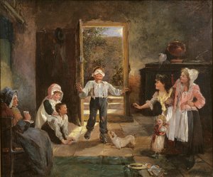 Børn leger Blind Mans Buff af Kate Gray
