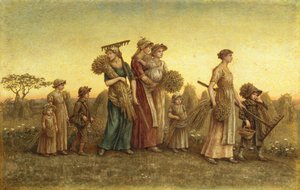 Gleaners Going Home (akvarel ombord) af Kate Greenaway