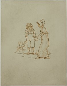 Lille dreng og pige af Kate Greenaway
