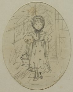 Lille pige i en have af Kate Greenaway
