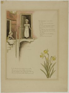 Studie til From Wonder World, fra Marigold Garden af Kate Greenaway