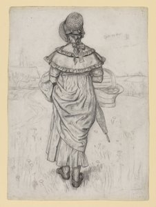 Studie til „Under the Window“ af Kate Greenaway