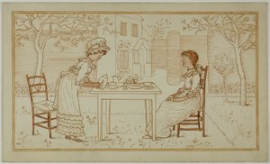 Teselskab for to udenfor af Kate Greenaway