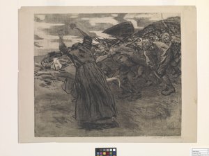 Losbruch (udbrud) (ætsning og ætsning med blød jord) af Käthe Kollwitz