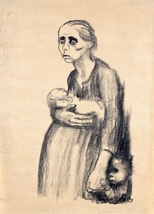 Plakat mod paragraf 218, 1924 af Käthe Kollwitz