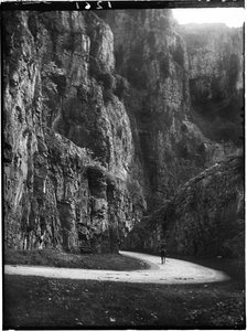Cheddar Gorge, Cliff Road, Cheddar, Sedgemoor, Somerset, 22/05/1907 (s/hvid foto)