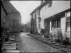 Old George Yard, Burford, Oxfordshire, 22. april 1924 - 06. maj 1924 (s/hvid-foto)