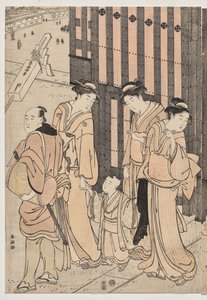 Tusind efterår, ti tusind år på Tokiwa-broen af Katsukawa Shuncho