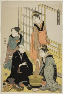 Snow, fra serien "Snow, Moon, and Flowers of the Floating World (Ukiyo setsugekka)" af Katsukawa Shuncho