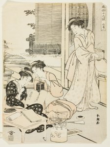 Den sjette måned (Rokugatsu), fra serien "Popular Customs of the Tolv Months (Fuzoku juni ko)" af Katsukawa Shuncho