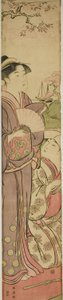 Ser kirsebærblomster af Katsukawa Shuncho