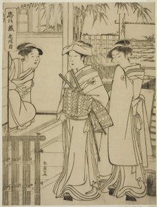 Niende akt: Yuranosukes hus i Yamashina fra skuespillet Chushingura (Treasury of the Forty-seven Loyal Retainers) af Katsukawa Shun