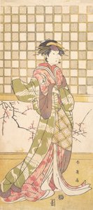 En skuespiller af Iwai-klanen som kvinde, ca. 1795. af Katsukawa Shun