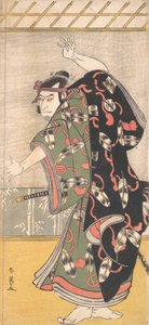 Kabuki-skuespilleren Otani Oniji III som samurai, ca. 1792. af Katsukawa Shun