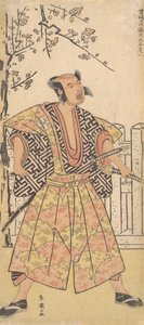 Otani Hirohachi som en samurai klædt i en prangende kamishimo, december 1790. af Katsukawa Shun