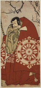 Skuespilleren Ichikawa Danjuro V som Benkei i stykket Dai Danna Kanjincho, opført på Kawarazaki-teatret i den ellevte måned, 1790 af Katsukawa Shun