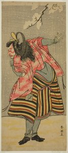 Skuespilleren Ichikawa Danjuro V som Hei Shinno Masakado i stykket Hana no O-Edo Masakado Matsuri, opført på Ichimura-teatret i den ellevte måned, 1789 af Katsukawa Shun