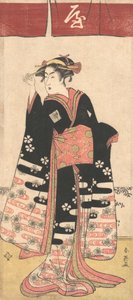 Skuespilleren Ichikawa Monosuke II i en uidentificeret kvinderolle, ca. 1789.