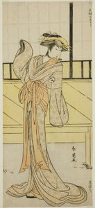 Skuespilleren Segawa Kikunojo III som Okaru i skuespillet Kanadehon Chushingura, opført på Morita-teatret i den ottende måned, 1787 af Katsukawa Shun