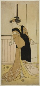 Skuespilleren Segawa Kikunojo III som Otoma () i skuespillet Sayo no Nakayama Hiiki no Tsurigane (), opført på Nakamura-teatret () i den ellevte måned, 1790 () af Katsukawa Shun