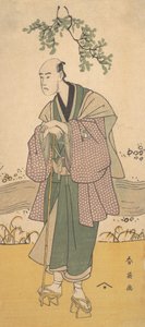 Det tredje Bando Hikosaburo som en mand, der står på bredden af en flod, ca. 1793. af Katsukawa Shun