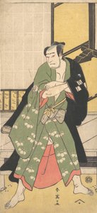 Den tredje Sawamura Sojuro som en mand, der står med fødderne spredt vidt fra hinanden, ca. 1795 af Katsukawa Shun
