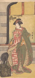 Skuespilleren Segawa Kikunojo 3. i en kvinderolle, ca. 1785.