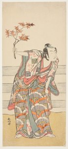 Skuespiller Ichikawa Monnosuke II i en uidentificeret rolle af Katsukawa Shunkо̄