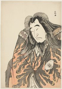 Skuespiller Onoe Matsusuke I som den pensionerede kejser Sutoku af Katsukawa Shunkо̄