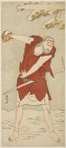 Skuespilleren Onoe Matsusuke I som tiggermunk i "Courtesan: Kerria Roses at Ide" ("Keisei Ide no yamabuki") af Katsukawa Shunkо̄