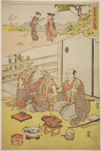 Scener fra syvende og ottende akt af Chushingura af Katsukawa Shunkо̄