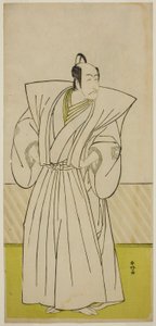 Skuespilleren Ichikawa Danjuro V som Enya Hangan () i skuespillet Kanadehon Chushin Nagori no Kura (), opført på Nakamura-teatret () i den niende måned, 1780 () af Katsukawa Shunkо̄