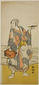 Skuespilleren Ichikawa Yaozo II som bådføreren Jirosaku i skuespillet Oyafune Taiheiki, opført på Ichimura-teatret i den ellevte måned, 1775 af Katsukawa Shunkо̄