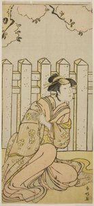 Skuespilleren Osagawa Tsuneyo II som Onoe i stykket Haru no Nishiki Date-zome Soga, opført på Nakamura-teatret i den fjerde måned, 1790 af Katsukawa Shunkо̄