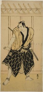 Skuespilleren Sawamura Sojuro III som Soga no Dozaburo () af Katsukawa Shunkо̄