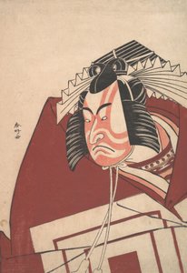 Ichikawa Dan Juro V medlem Ah, optræde i et stykke tid, hva? 1789. af Katsukawa Shunko
