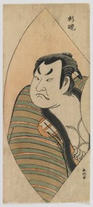 Skuespilleren Sakata Hangoro II, Edo-periode, ca. 1776 (træbloktryk i farver) af Katsukawa Shunko