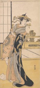 Skuespilleren Segawa Kikunojo 3. i en kvinderolle, ca. 1780.