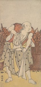 Den anden Nakamura Sukegoro som gammel mand, ca. 1788. af Katsukawa Shunko