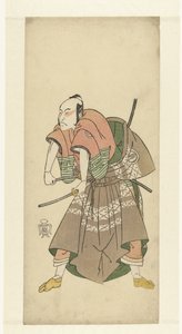 Skuespiller Sawamura Sojuro II klar til kamp af Katsukawa Shunsho