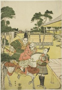 Musashi Book Benkei B Hayashi gs Te Ka p Companion d og Sabo Uiharu og Yoshitsune Te Pay Horikawa site figur Uki-e to ark i træk af Katsukawa Shunsho