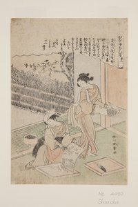 nr. 1 (træblok i farver) af Katsukawa Shunsho