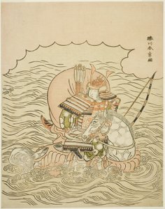 Taira no Atsumori Rijin og Tei Sea af Katsukawa Shunsho