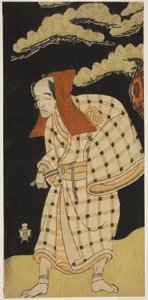Skuespilleren Arashi Otohachi I som Numataro Kyusei forklædt som indbrudstyven Ipponzaemon i skuespillet Otokoyama Yunzei Kurabe, opført på Ichimura Theatre i den ellevte måned, 1768 af Katsukawa Shunsho