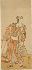 Skuespilleren Bando Mitsugoro I som Taira no Tadamori forklædt som en potteplantesælger i skuespillet Sakuya Kono Hana no Kaomise, opført på Nakamura Theatre i den ellevte måned, 1776 af Katsukawa Shunsho