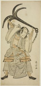 The Actor Ichikawa Danjuro IV as Taira no Tomomori disguised as Tokaiya Gimpei in the scene “Tomomori with the Anchor (Ikari Tomomori)” in the play “Yoshitsune’s Thousand Cherry Trees (Yoshitsune Sembon-zakura)” af Katsukawa Shunsho
