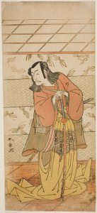 Skuespilleren Ichikawa Danjuro V som Ashiya Doman i skuespillet Kikyo-zome Onna Urakata, opført på Morita Theatre i den syvende måned, 1776 af Katsukawa Shunsho