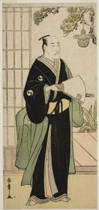 Skuespilleren Ichikawa Danjuro V som Oboshi Yuranosuke i skuespillet Kanadehon Chushingura, opført på Nakamura Theatre i den femte måned, 1783 af Katsukawa Shunsho
