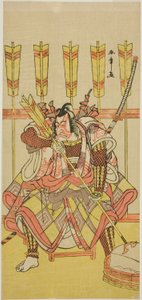Skuespilleren Ichikawa Danjuro V som Yanone Goro i skuespillet Kuruwa-gayoi Komachi Soga, opført på Nakamura Theatre i den femte måned, 1781 af Katsukawa Shunsho